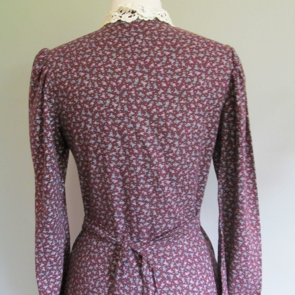 GUNNE SAX Jessica McClintock Cottagecore Prairie Midi Dress Buttons Front Sz M? - Picture 12 of 16